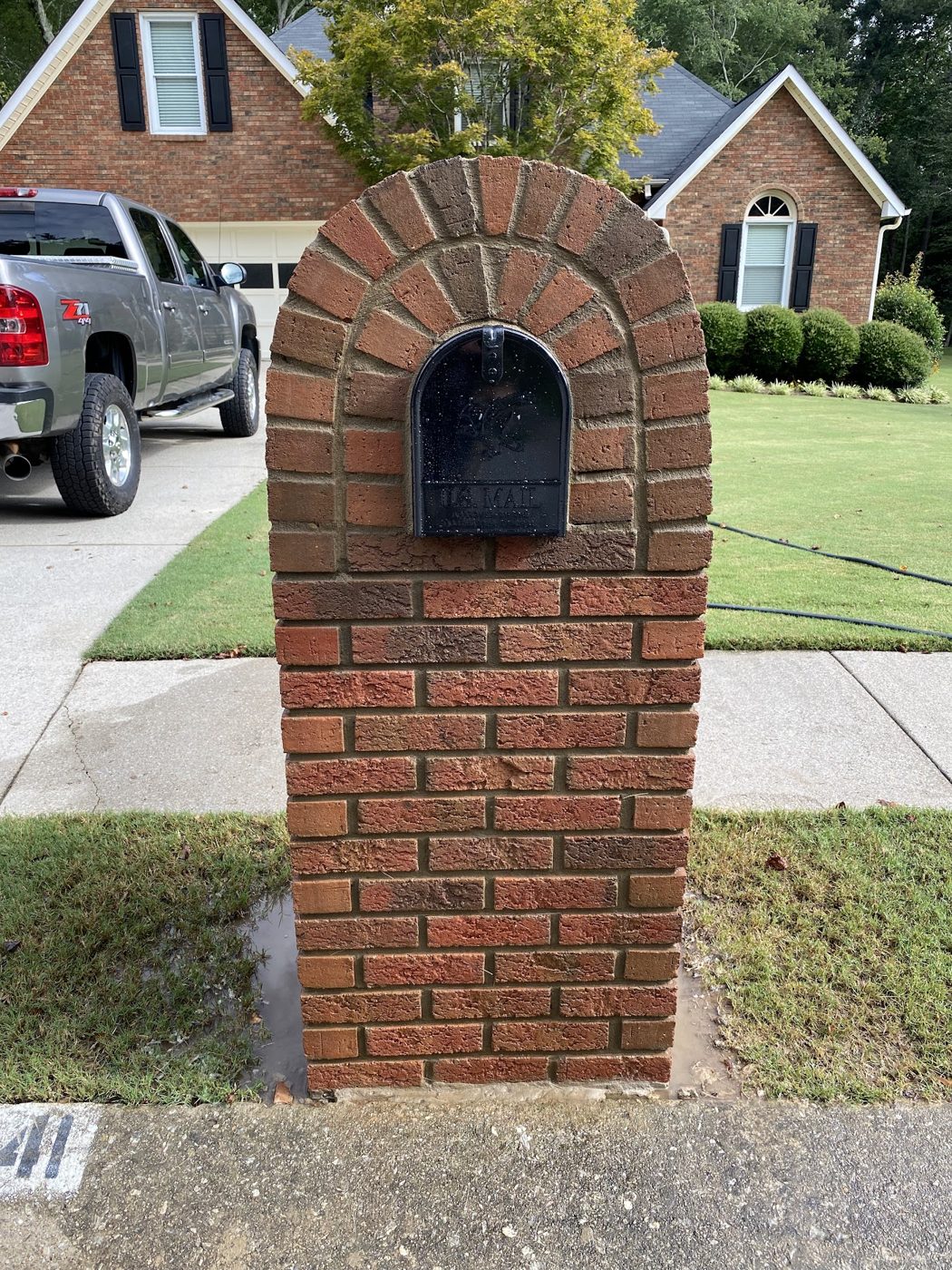 Brick mailbox