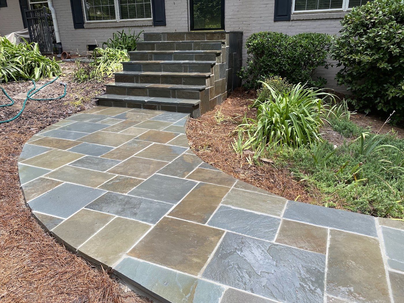 Flagstone walkway and steps